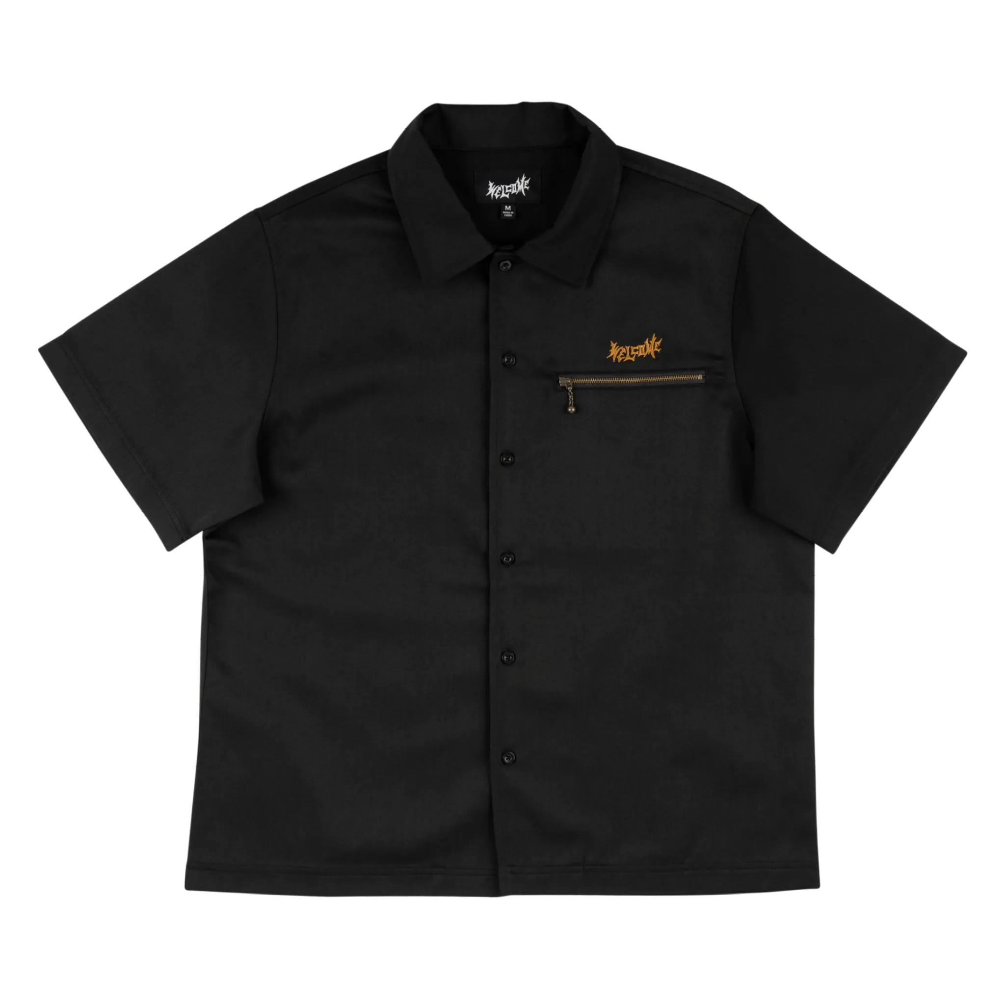 Venom Twill Work Shirt W/ Chain Stitch - Black